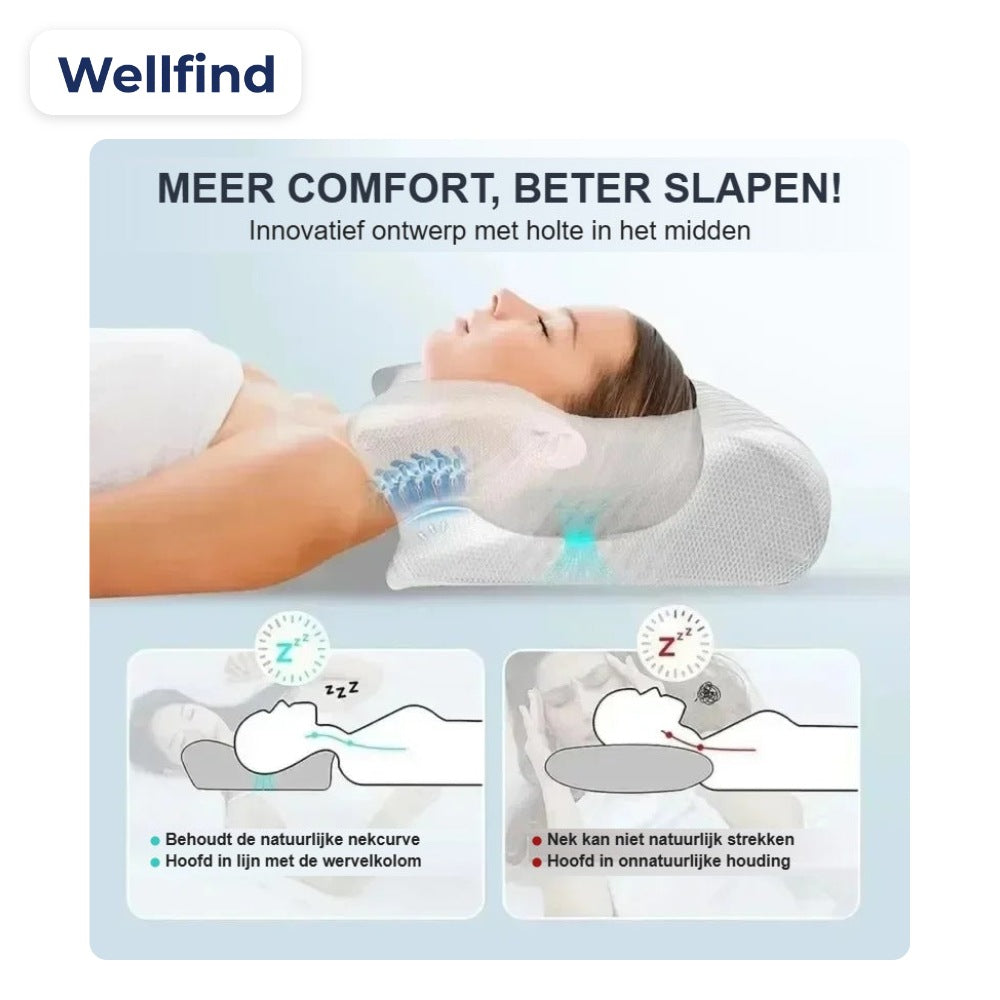 Wellfind ergonomisch vlinderkussen - meer comfort, beter slapen