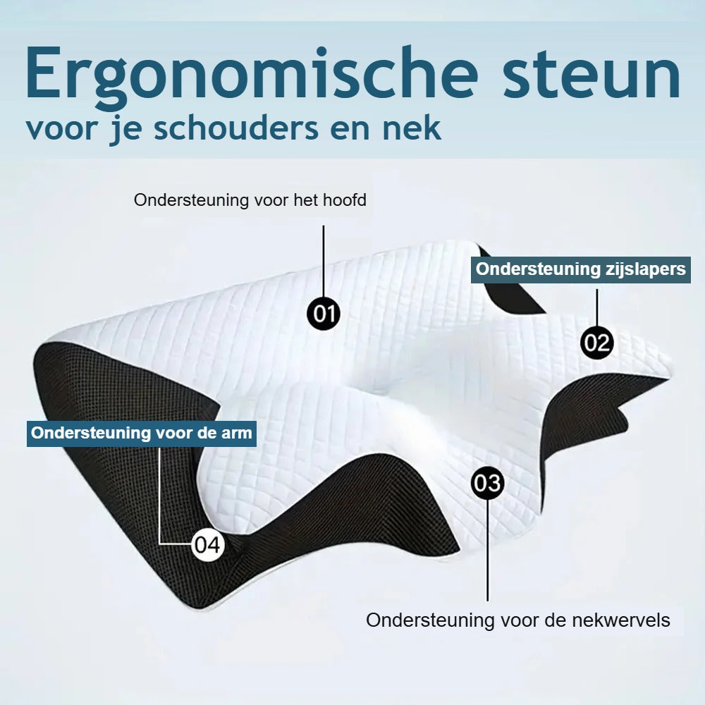 Ergonomisch vlinderkussen ondersteuningszones