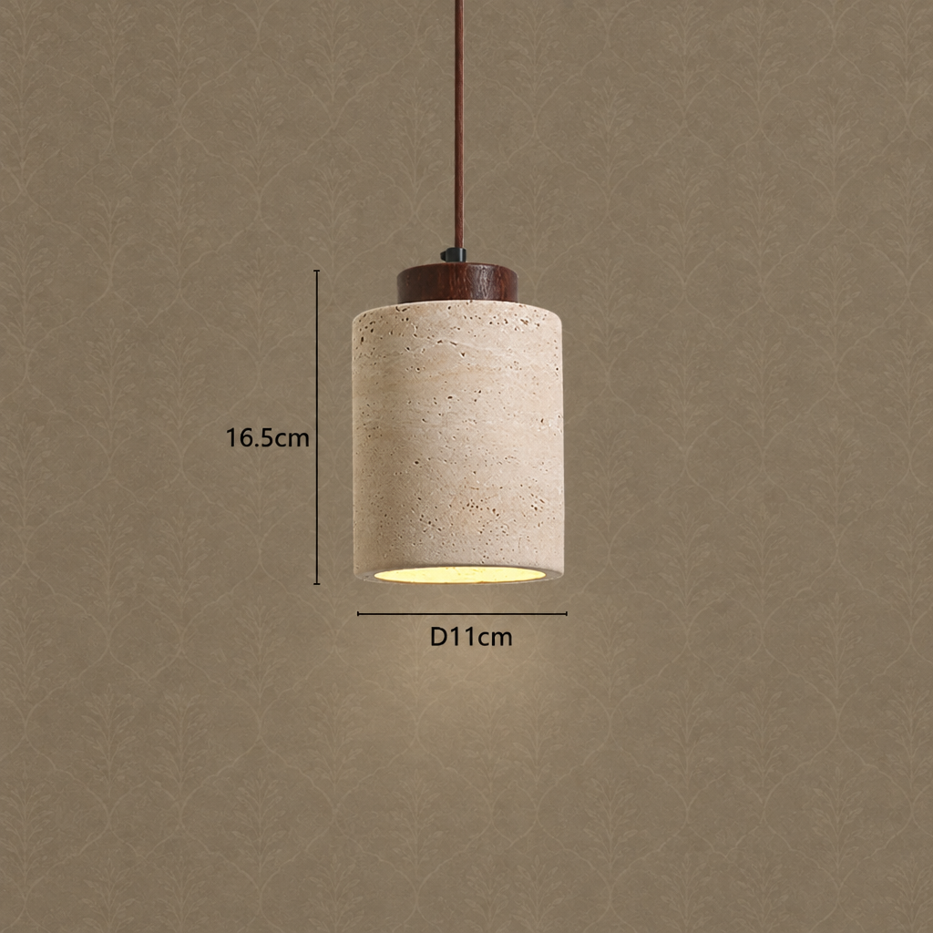 Tall travertine pendant light dimensions 11 x 16.5 cm