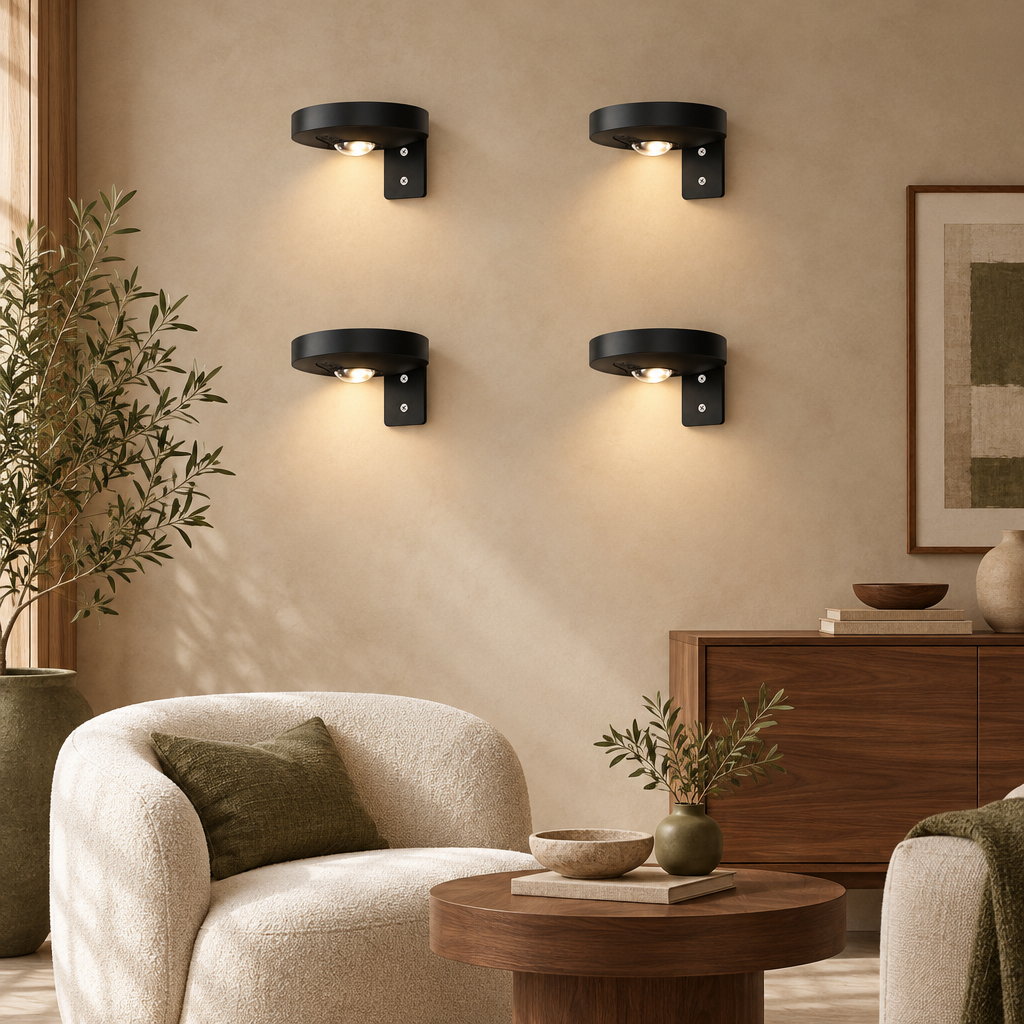 Black picture lights, set of 4