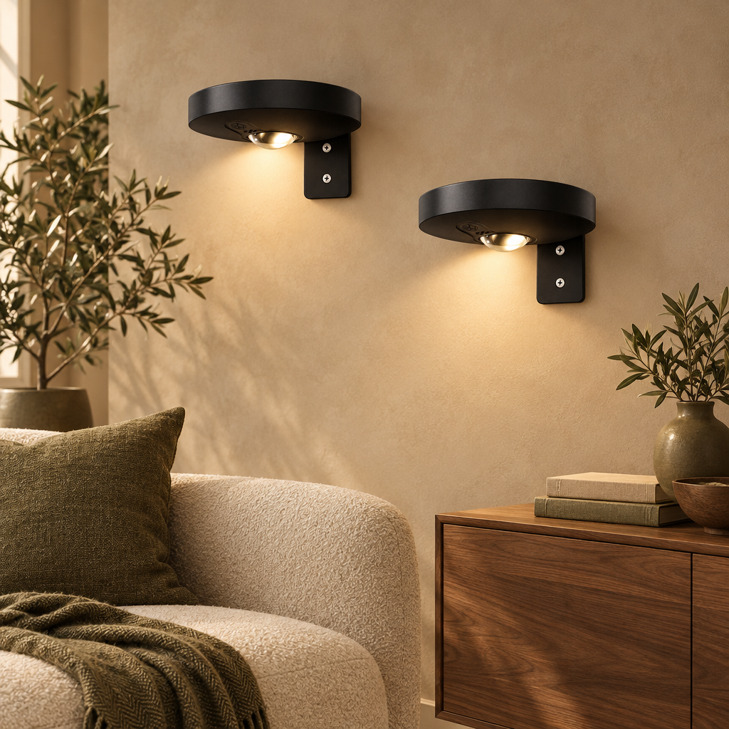 Black picture lights, set of 2
