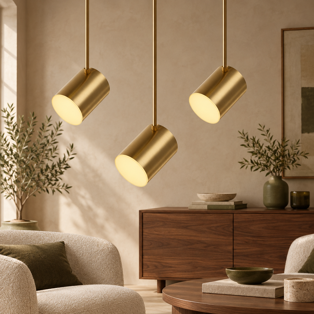 Gold LED spot detail